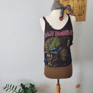 Iron Maiden distressed band tank✈